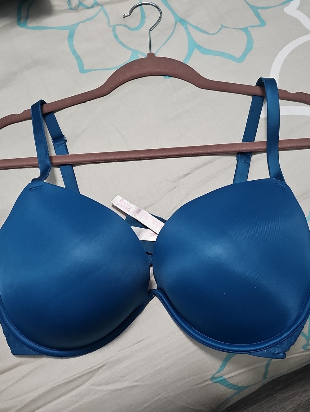 PINK Victoria's Secret Smooth Molded Bra in Deep Teal Blue